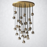 Meridian Smoke Crystal Cluster Chandelier 40