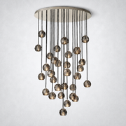 Meridian Smoke Crystal Cluster Chandelier 40