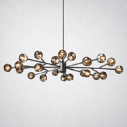 Meridian Smoke Crystal Oval Chandelier 72