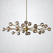 Meridian Smoke Crystal Oval Chandelier 72