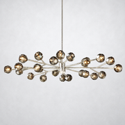 Meridian Smoke Crystal Oval Chandelier 72