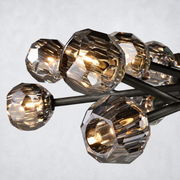Meridian Smoke Crystal Oval Chandelier 72