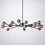 Meridian Smoke Crystal Round Chandelier 72