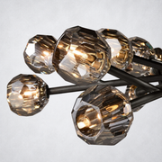 Meridian Smoke Crystal Round Chandelier 72