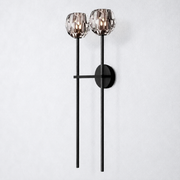 Meridian Clear Crystal Grand Double Sconce 28''