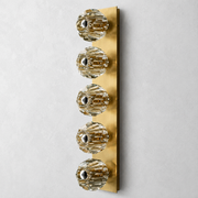 Meridian Clear Glass Linear Wall Sconce 5-lights
