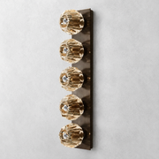 Meridian Clear Glass Linear Wall Sconce 5-lights