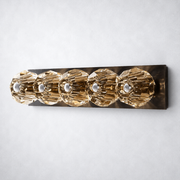 Meridian Clear Glass Linear Wall Sconce 5-lights