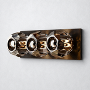 Meridian Smoke Glass Linear Wall Sconce 3-lights