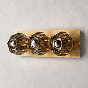 Meridian Smoke Glass Linear Wall Sconce 3-lights