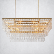 Riviera 3-Tier Rectangle Chandelier 60