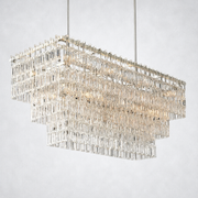 Riviera 3-Tier Rectangle Chandelier 60
