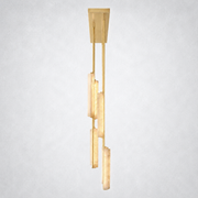 Sterling Alabaster Linear Chandelier 54