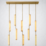 Sterling Alabaster Linear Chandelier 54