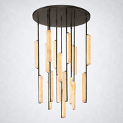 Sterling Alabaster Round Chandelier 40