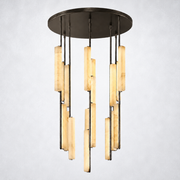 Sterling Alabaster Round Chandelier 40