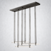 Sterling Triple Bar Linear Chandelier