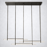 Sterling Triple Bar Linear Chandelier
