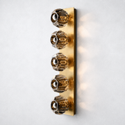 Meridian Smoke Glass Linear Wall Sconce 5-lights