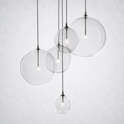 Quintara Glass Globe Cluster Chandelier 24''