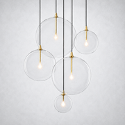 Quintara Glass Globe Cluster Chandelier 24''