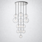 Quintara Glass Globe Cluster Chandelier 44''