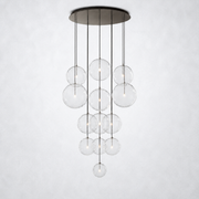 Quintara Glass Globe Cluster Chandelier 44''