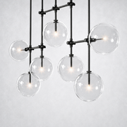 Quintara Glass Globe Linear Chandelier 60''