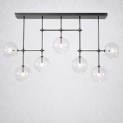Quintara Glass Globe Linear Chandelier 60''