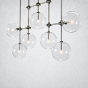 Quintara Glass Globe Linear Chandelier 60''
