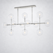 Quintara Glass Globe Linear Chandelier 72''