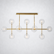 Quintara Glass Globe Linear Chandelier 72''