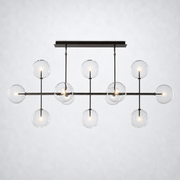 Quintara Glass Globe Linear Chandelier 72''