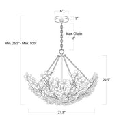 Isadora 6 Lights Round Chandelier