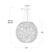 Isadora 6 Lights Spherical Chandelier 20