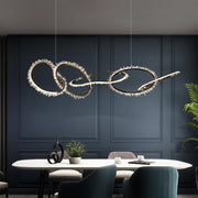 Savoy Crystal Cluster 5 Rings Chandelier
