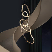Savoy Crystal Cluster 5 Rings Chandelier