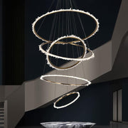 Savoy Crystal Cluster Multi Rings Chandelier