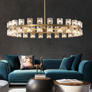 Marlowe Crystal Shades Round Chandelier 48