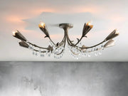 Equinox Crystal Flushmount Ceiling Light 40''