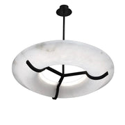 Orion Round Alabaster Dining Room Chandelier