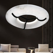 Orion Round Alabaster Dining Room Chandelier