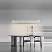 Moonlit Alabaster Kitchen Island Chandelier 60