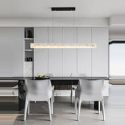 Moonlit Alabaster Kitchen Island Chandelier 60