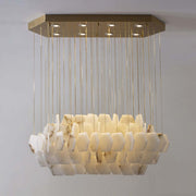 Moonlit Alabaster Modern Chandelier