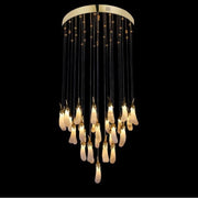 Savoy Contemporary Rock Crystal Eggplant Chandelier