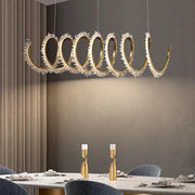 Savoy Modern Spiral Crystal Chandelier