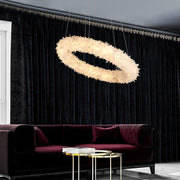 Savoy Crystal Cluster Round Modern Chandelier