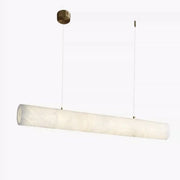 Noble Alabaster Linear Pendant Light Over Kitchen Island