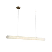 Noble Alabaster Linear Pendant Light Over Kitchen Island